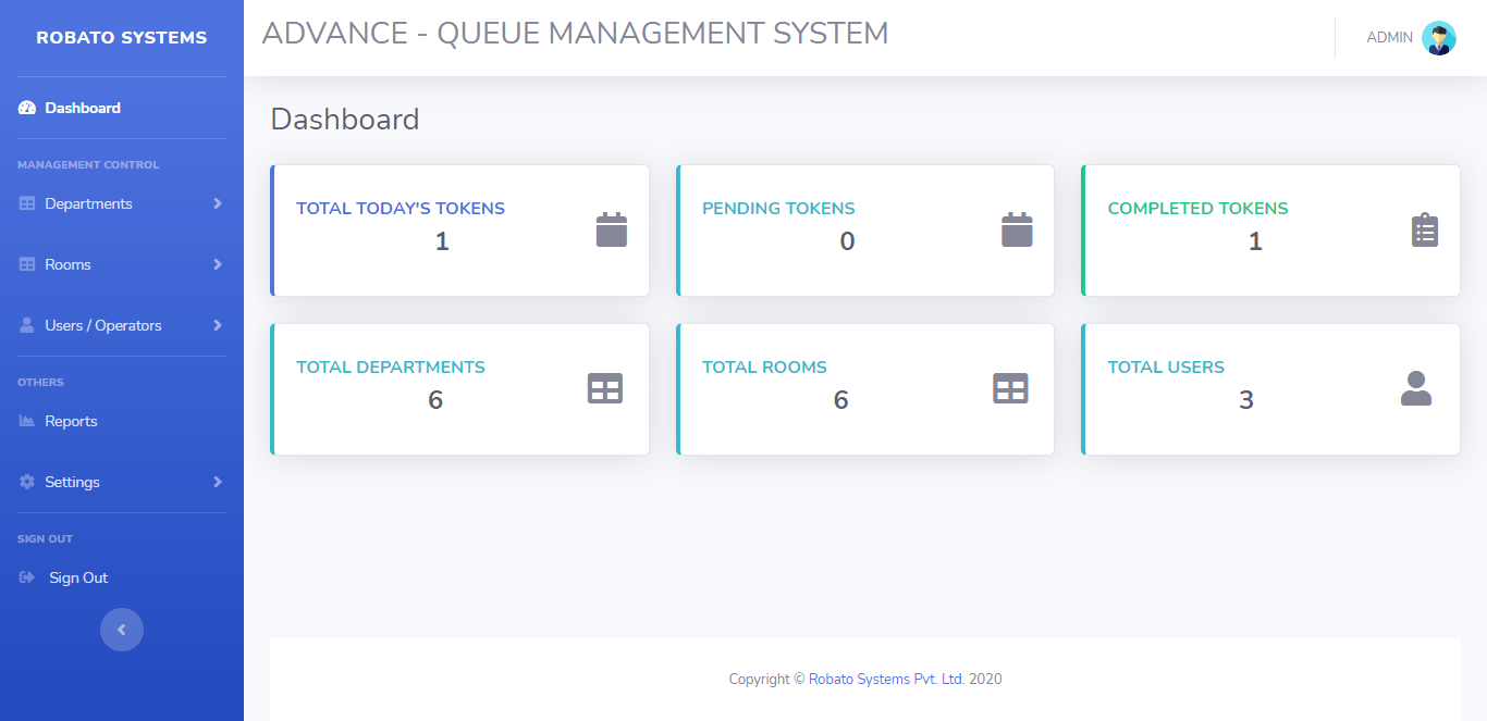 Queue Management System Web Portal