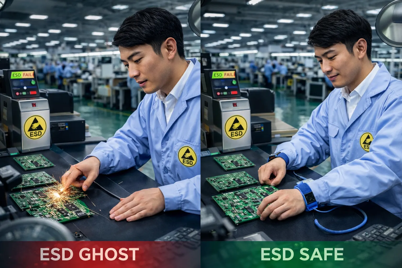 ESD P-Type Access Gate