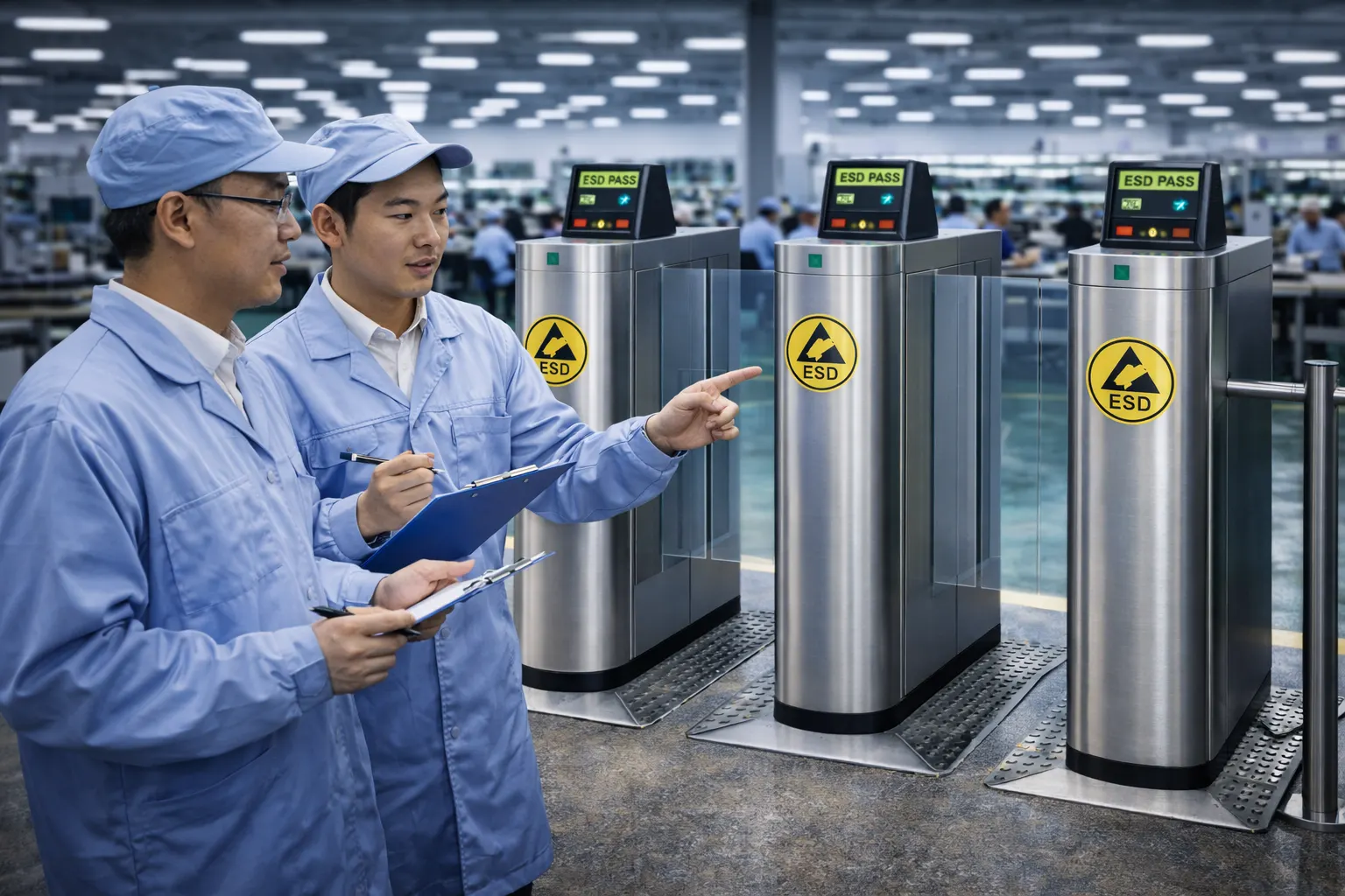 ESD Full Height Flap Barrier Gate