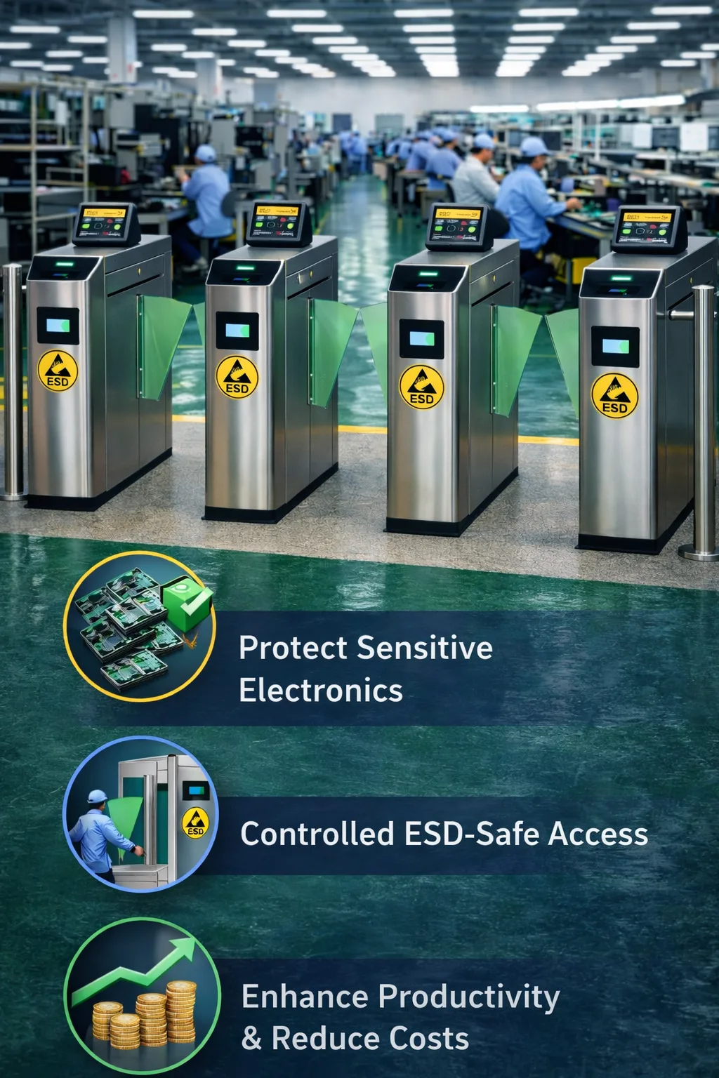 ESD Flap Barrier Gate in Action